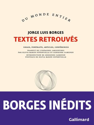 cover image of Textes retrouvés. Essais, portraits, articles, conférences
